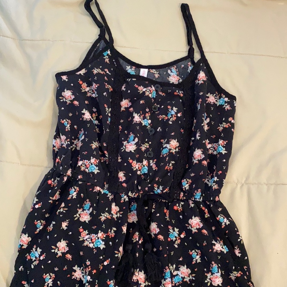 Xhilaration black floral romper